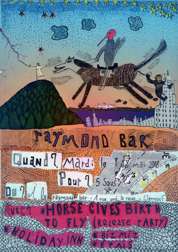 Affiche_horse_gives_birth_to_fly_raymond_bar_2018