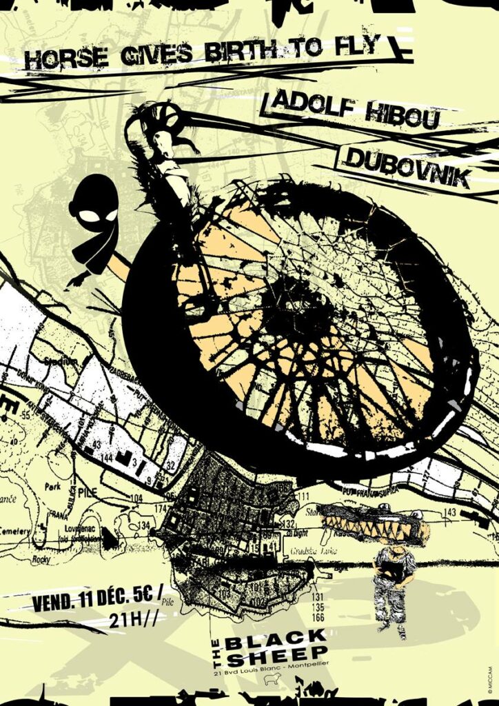 affiche horse gives birth to fly-blacksheep 2015